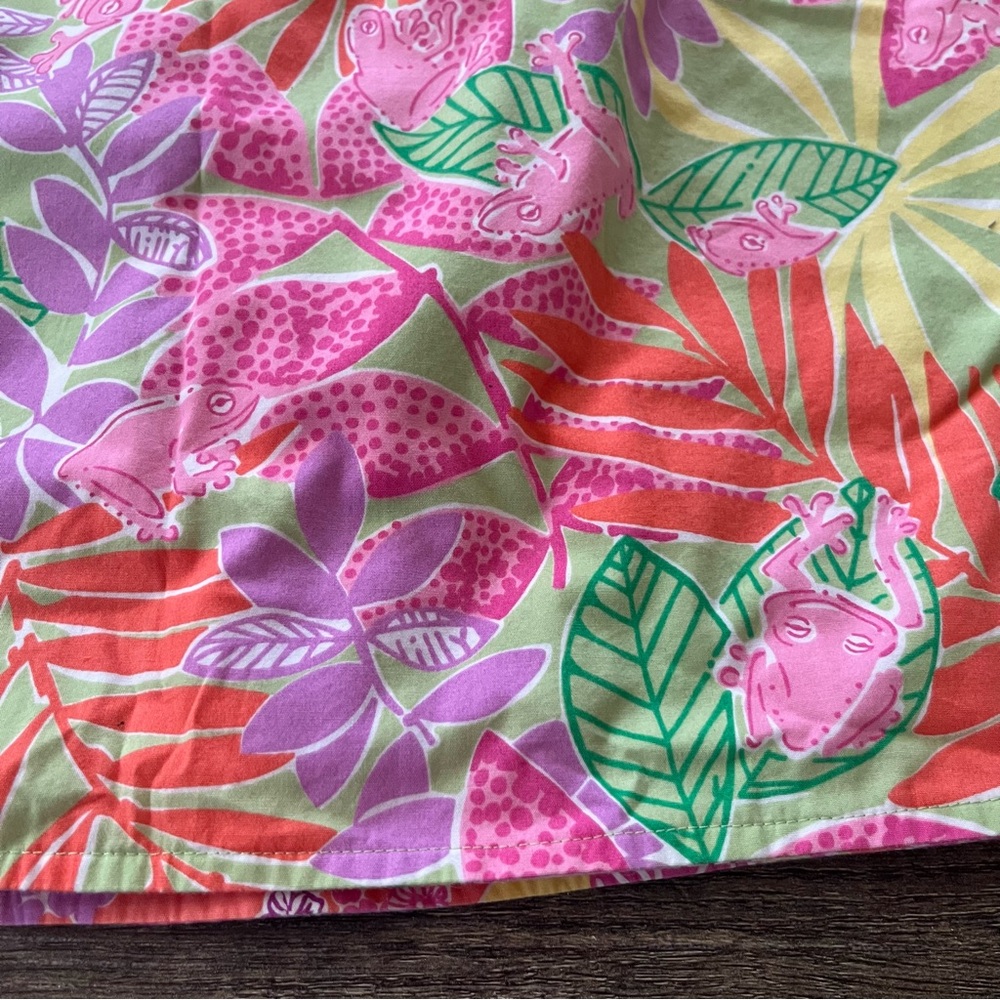 VINTAGE LILLY PULITZER Women’s Frog Print Skirt Size 10 - Picture 4 of 13